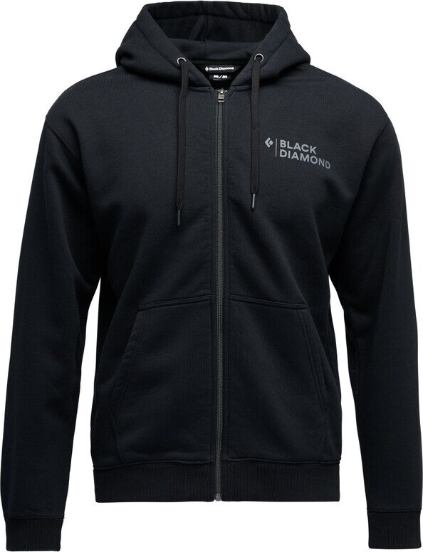 Black Diamond Mini Stacked Full Zip Hoody Mens Black