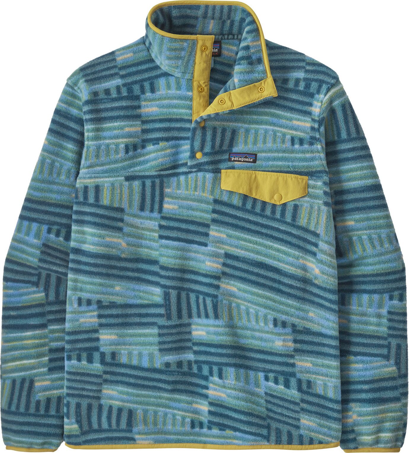 Patagonia Lightweight Synch Snap-T Pullover Mens Quilty Fitz: Wetland Blue