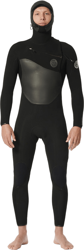 Rip Curl Flashbomb 6/4 Hooded Chest Zip Mens Black