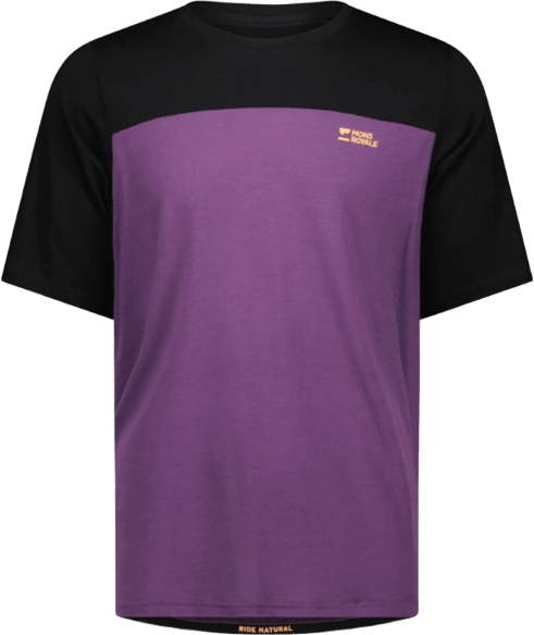 Mons Royale Diversion Merino Bike Jersey Short Sleeve Mens Boysenberry/Black