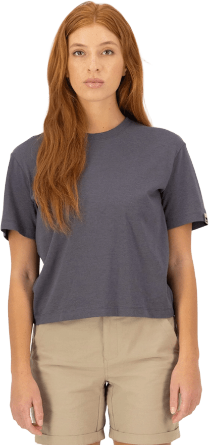 Mons Royale Yonder Merino Organic Cotton T-Shirt Womens Vintage Black