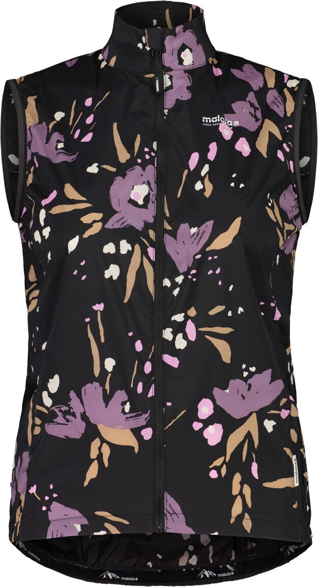 Maloja SeisM. Printed Cycle Vest Womens Deep Black Brushflower