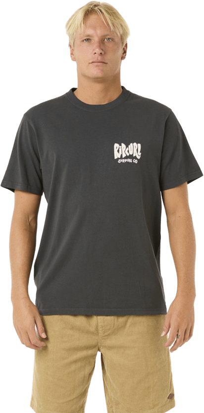 Rip Curl Shield Tee Mens Washed Black