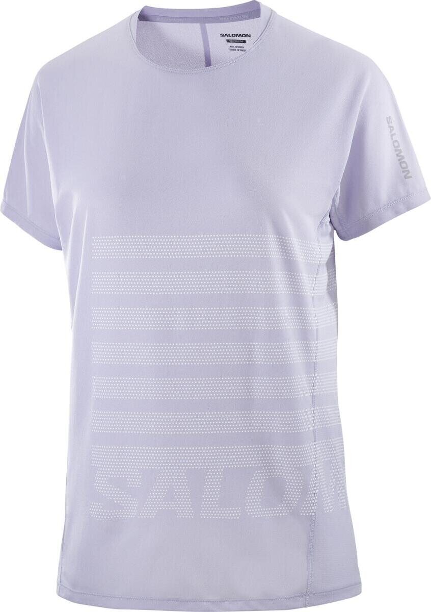 Salomon Sense Aero Graphic Short Sleeve Tee Womens Cosmic Sky/White