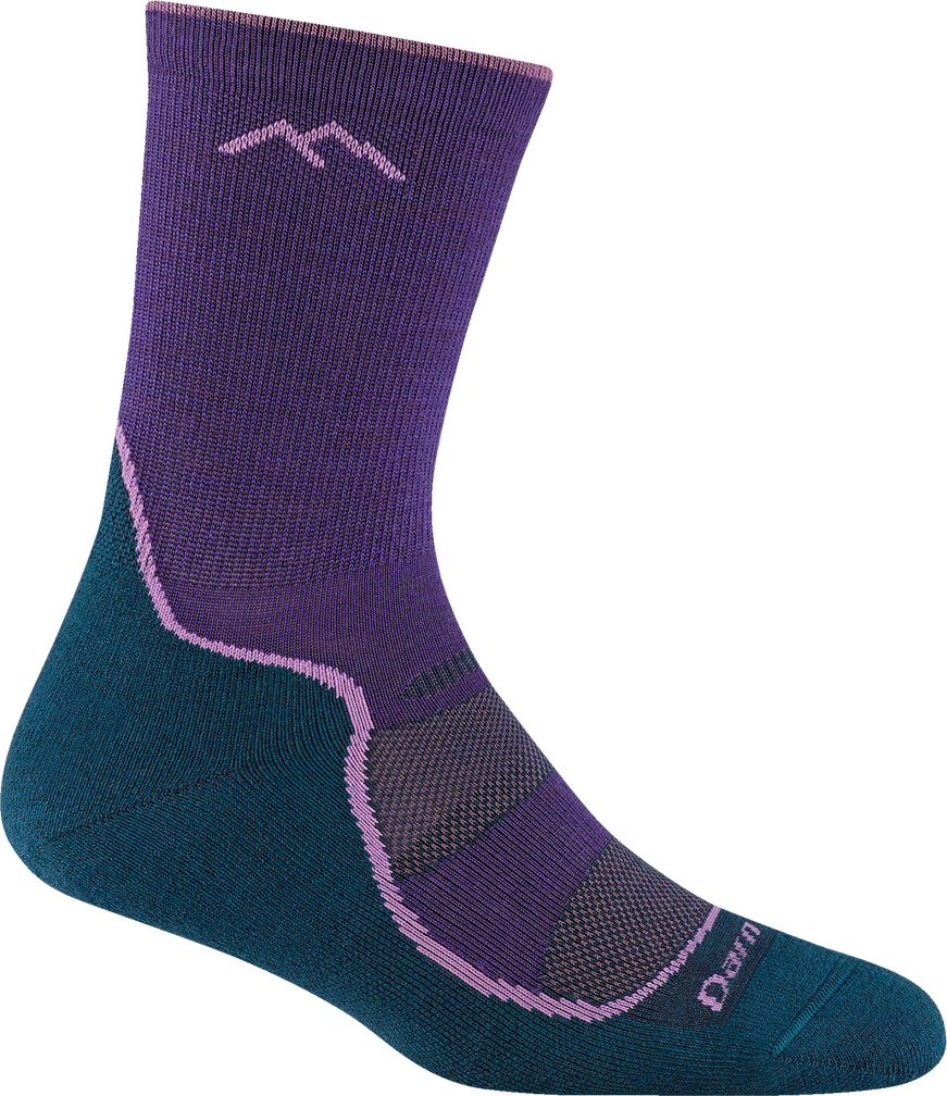 Darn Tough Light Hiker Micro Crew Lightweight Hiking Sock Womens Grape