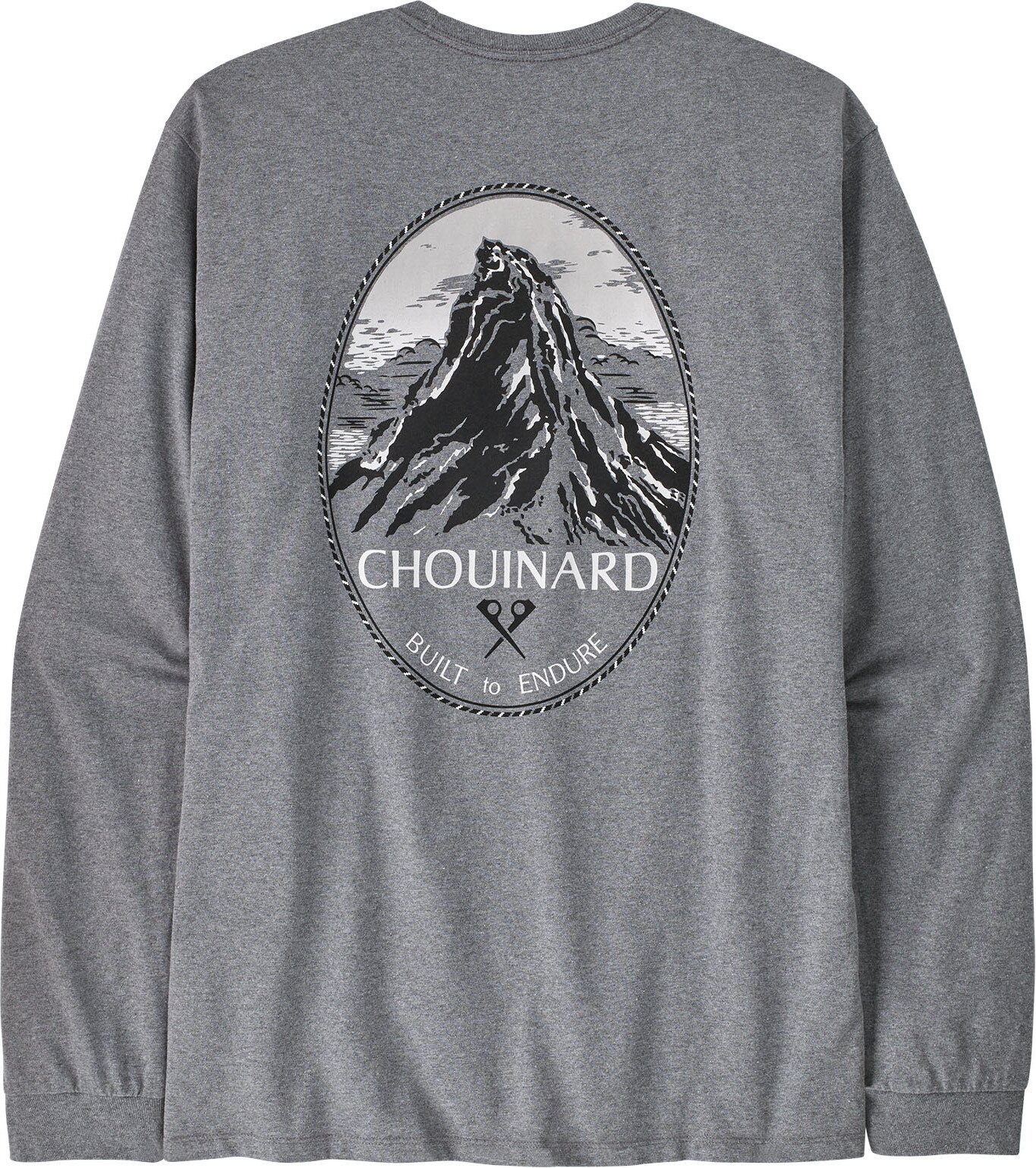 Patagonia Long-Sleeved Chouinard Crest Responsibili-Tee Mens Gravel Heather