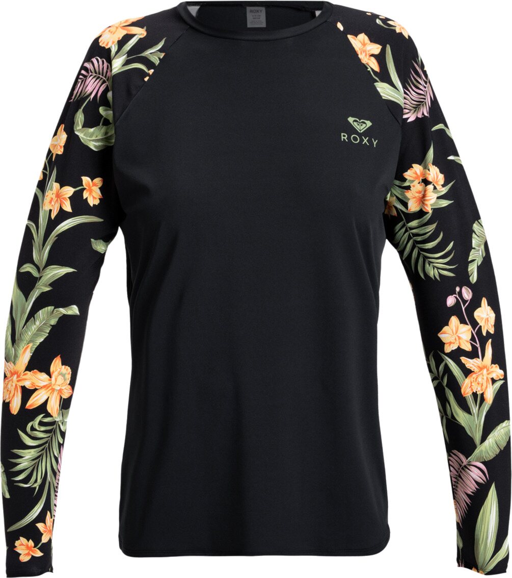 Roxy Long Sleeves UPF 50 Surf T-Shirt Womens Anthracite Island Escape