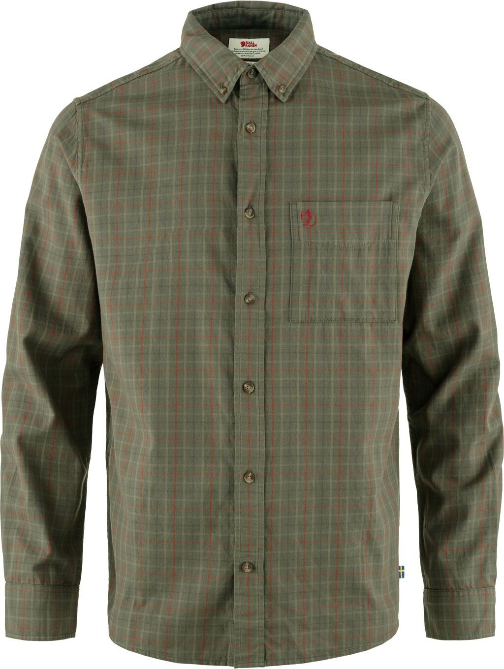Fjällräven Sörmland Lite Flannel Shirt Mens Laurel Green-Light Olive