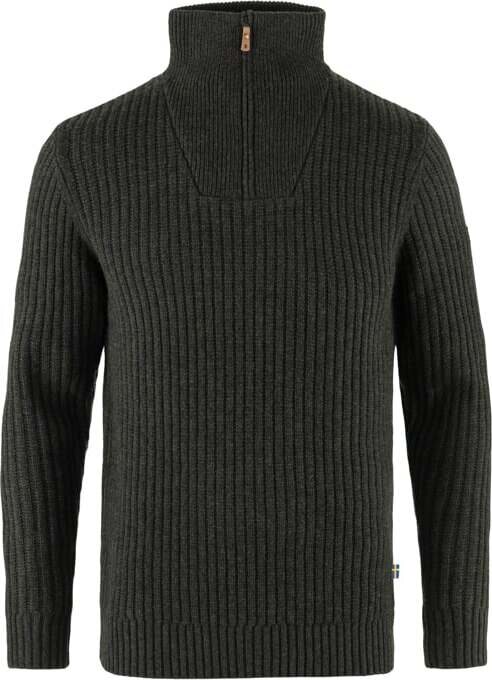Fjällräven Övik Half Zip Knit Mens Dark Olive (633)