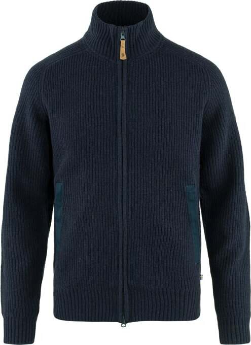 Fjällräven Övik Zip Cardigan Knit Mens Dark Navy (555)