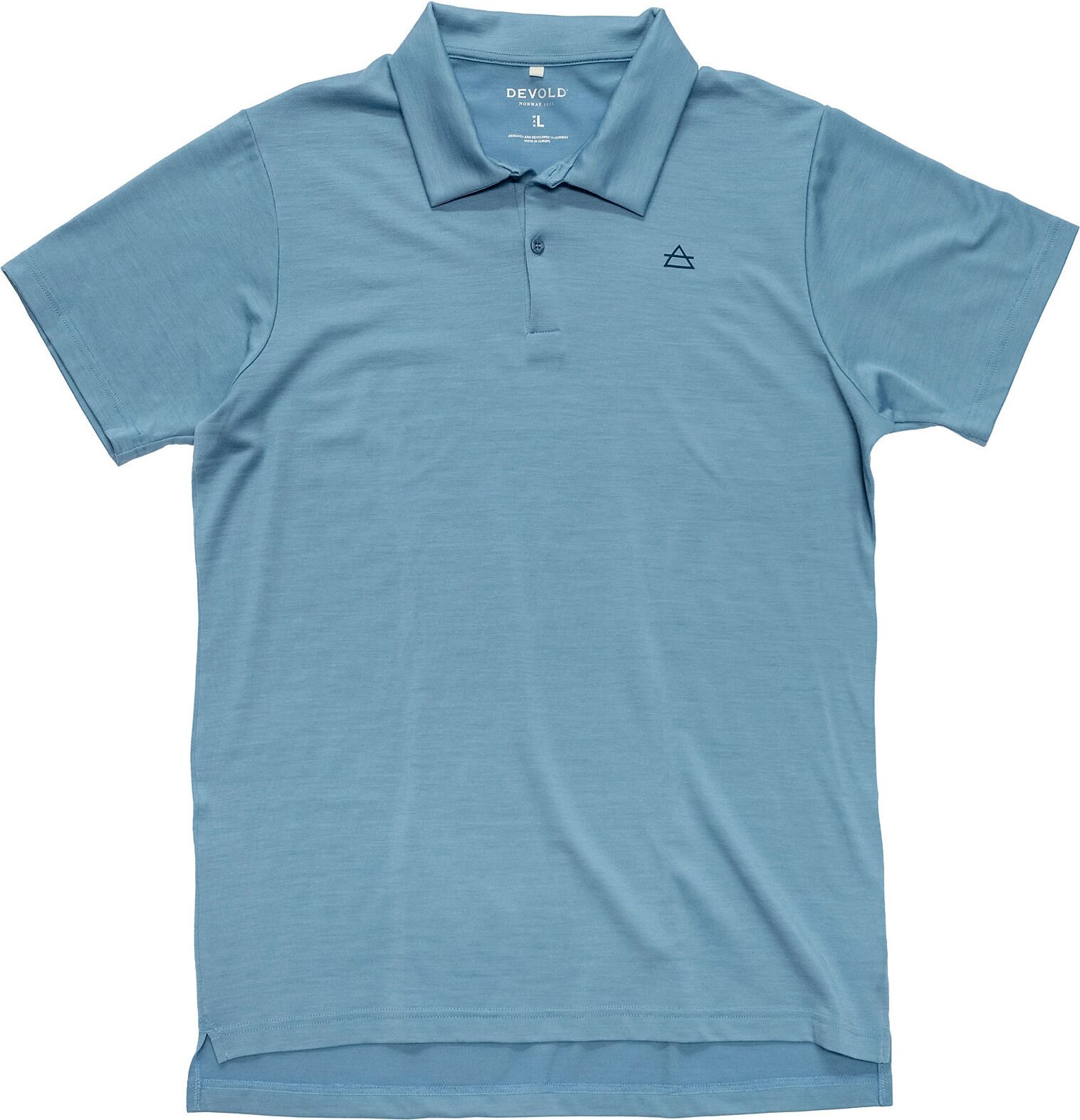 Devold Premium Polo Mens Skyblue