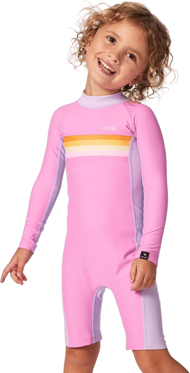 Rip Curl Rainbow Tide Springsuit Kids Bright Pink