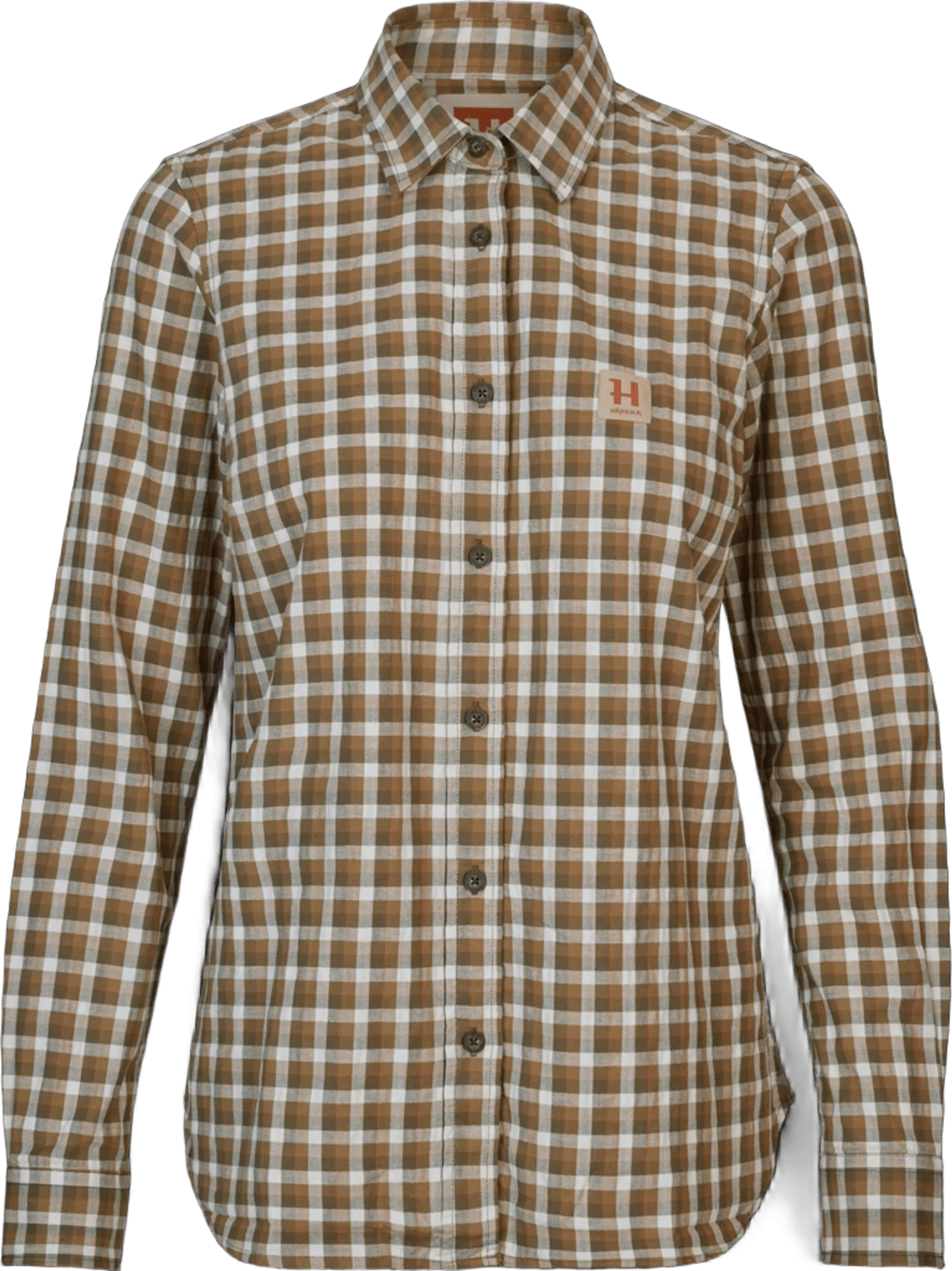 Härkila Fjell Long Sleeve Shirt Womens Dark Olive Check
