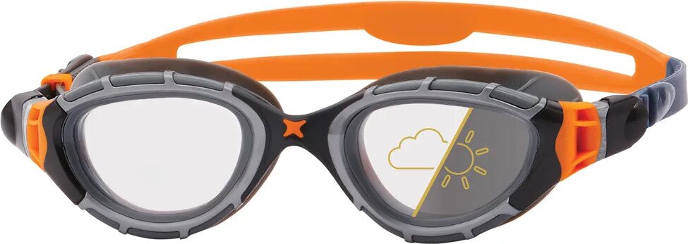 Zoggs Predator Flex Reactor Grey/Orange/Reactor Smoke