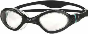 Zoggs Tiger LSR+ Black / Turqoise / Clear