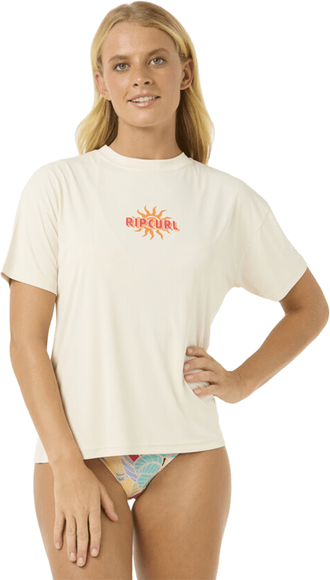 Rip Curl Cala Vadella Surflite Crop SS Womens Bone