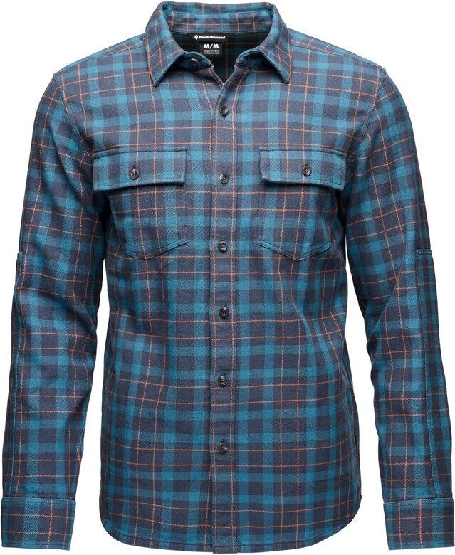 Black Diamond Project Twill Long Sleeve Shirt Mens Charcoal / Moab Brown