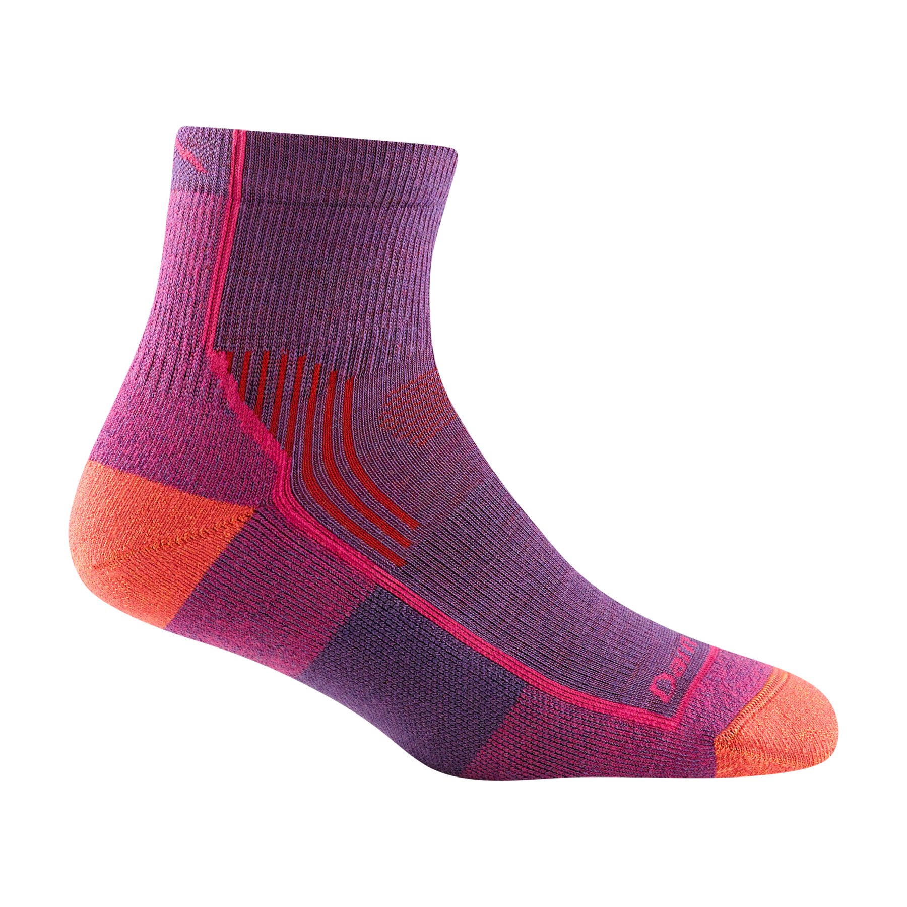 Darn Tough Hiker 1/4 Midweight With Cushion Womens Berry