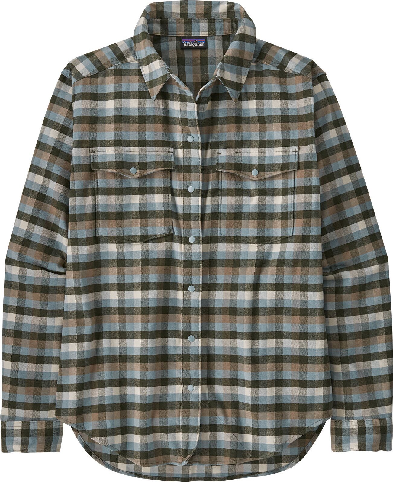Patagonia Canyonite Flannel Shirt Womens Camp Out: Pine Needle Green