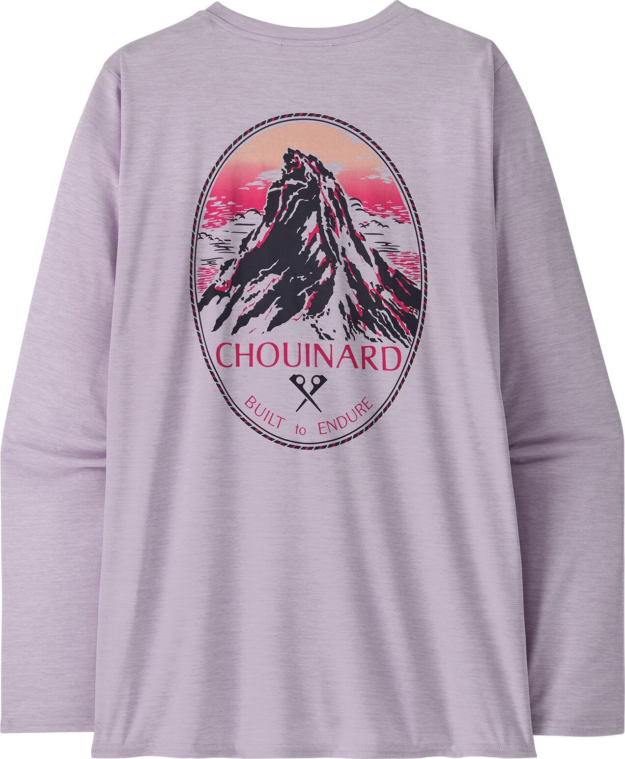 Patagonia Long-Sleeved Cap Cool Daily Graphic Shirt - Lands Womens Chouinard Crest: Foxglove Purple