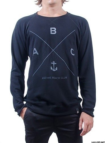 Asenne Beach Club Sweater Stonewashed Black