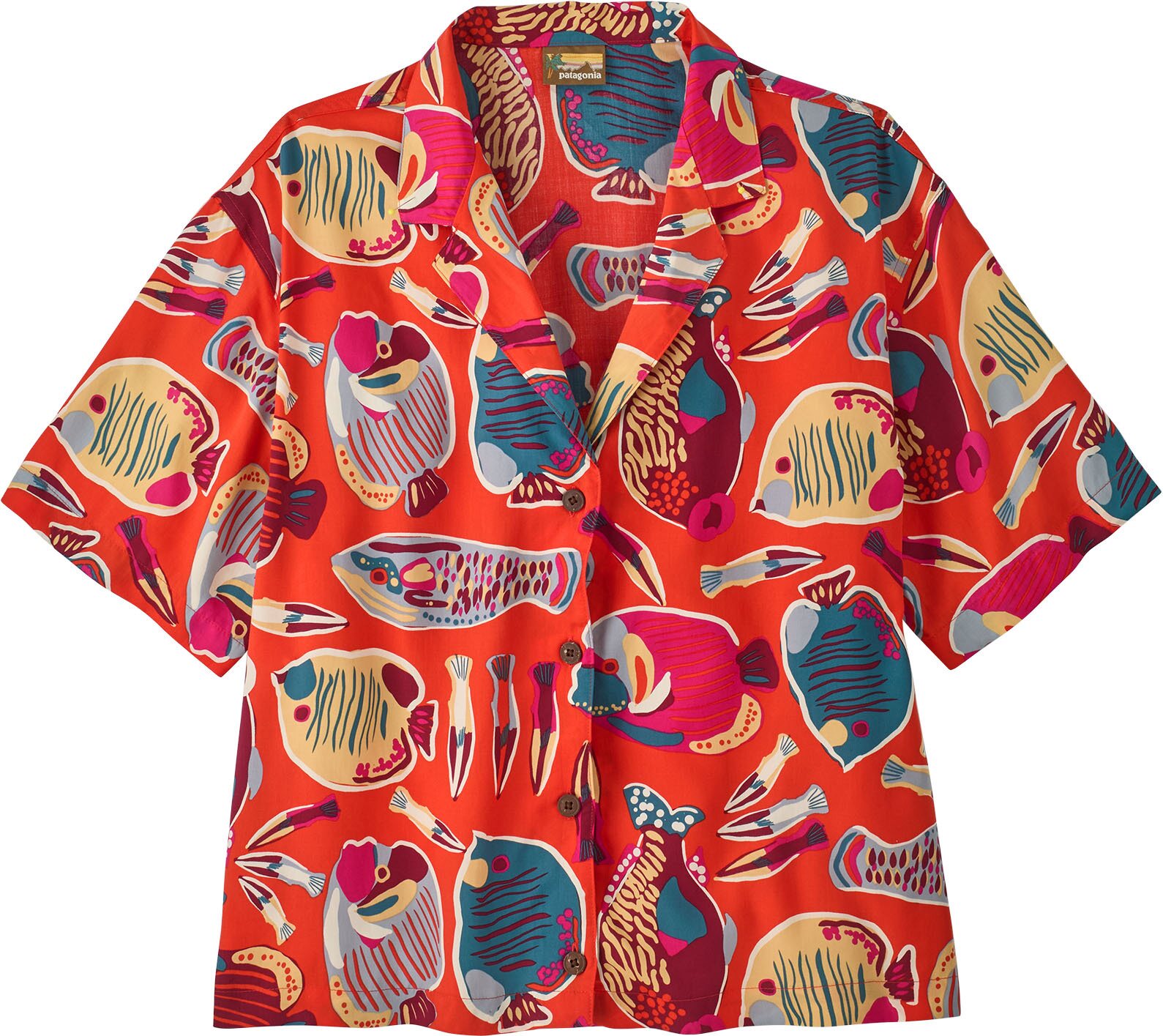 Patagonia Tidal Threads Shirt Womens Wrasse: Pollinator Orange