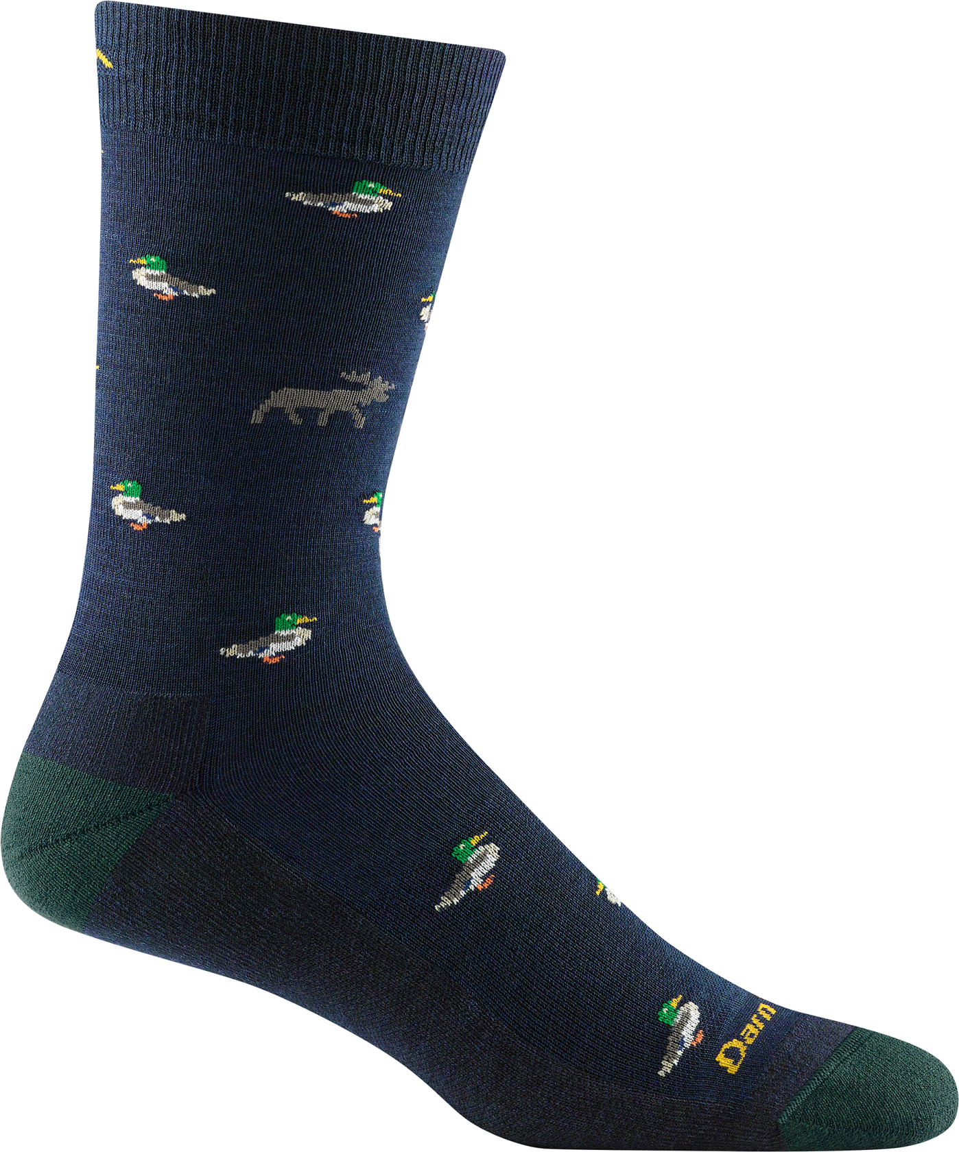 Darn Tough Duck Duck Moose Crew Lightweight with Cushion Mens Eclipse