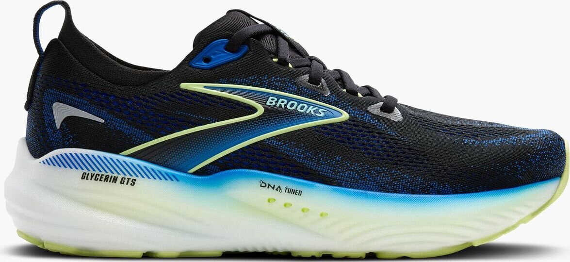 Brooks Glycerin GTS 22 Mens Black/Cobalt/Neo Yellow