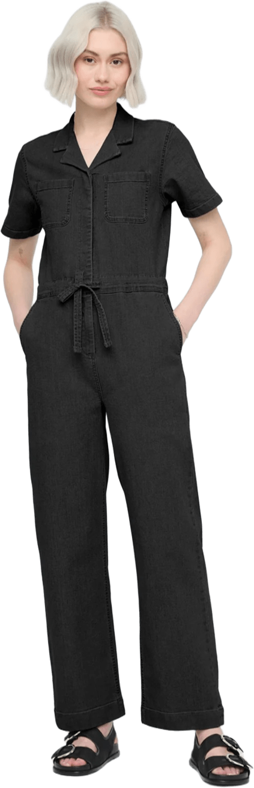 Duer Stretch Canvas Girlfriend Jumpsuit Womens Black