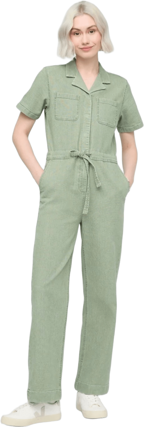 Duer Stretch Canvas Girlfriend Jumpsuit Womens Light Pine