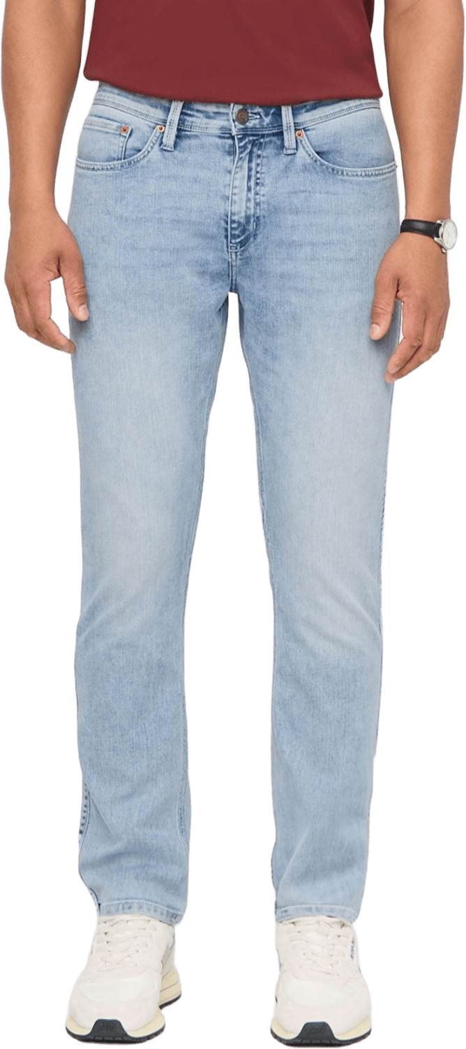 Duer Performance Denim Relaxed Taper Jeans Mens Desert Stone Blue