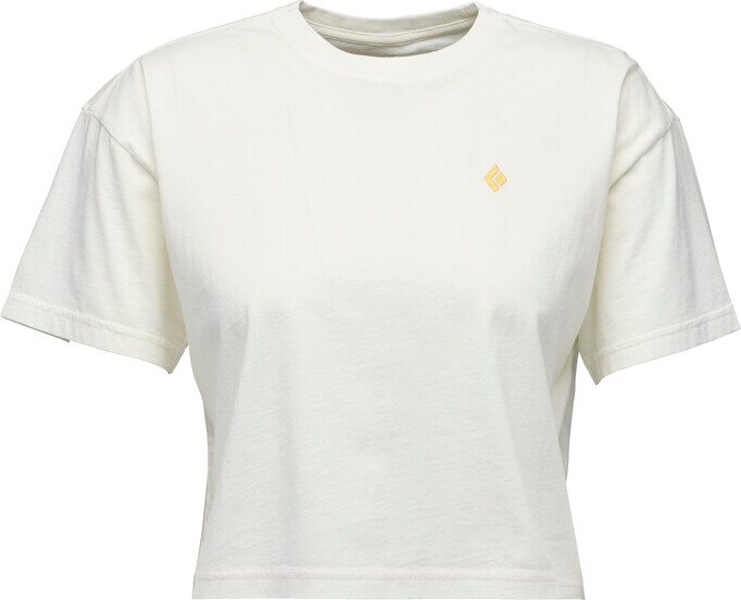 Black Diamond Diamond Crop Short Sleeve Tee Womens Off White