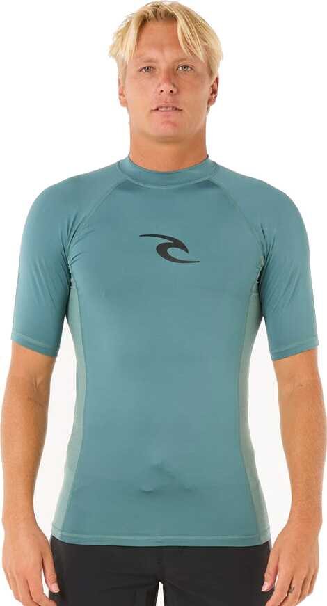 Rip Curl Waves UPF Performance Short Sleeve Mens Bluestone