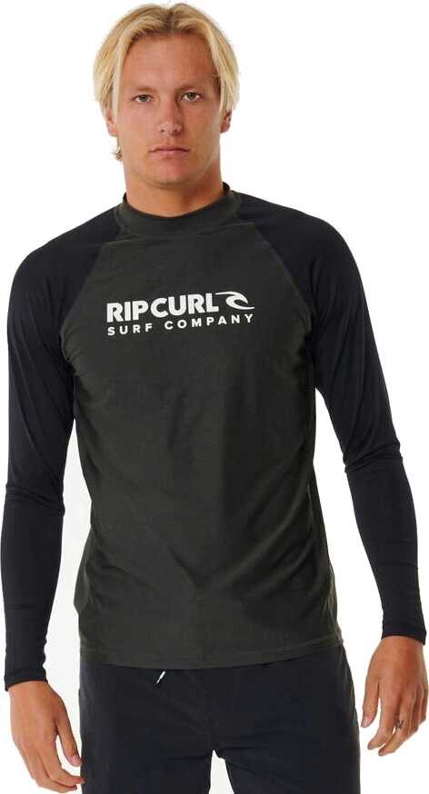 Rip Curl Shock UPF Long Sleeve Mens Black Marle