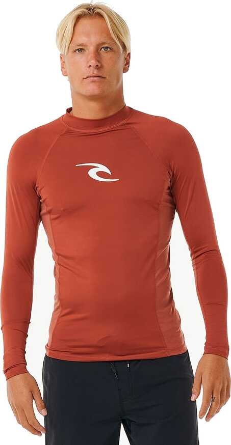 Rip Curl Waves UPF Performance Long Sleeve Mens Red
