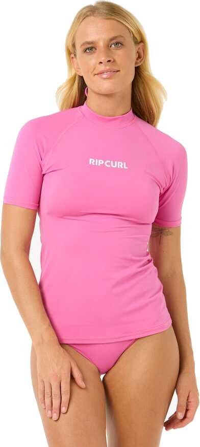 Rip Curl Classic Surf Short Sleeve UPF Rashguard Womens Pink
