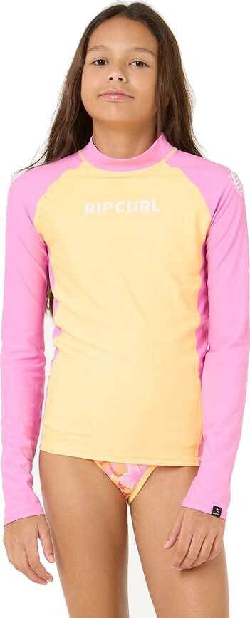 Rip Curl Classic Surf Long Sleeve Rash Vest Girls Mango