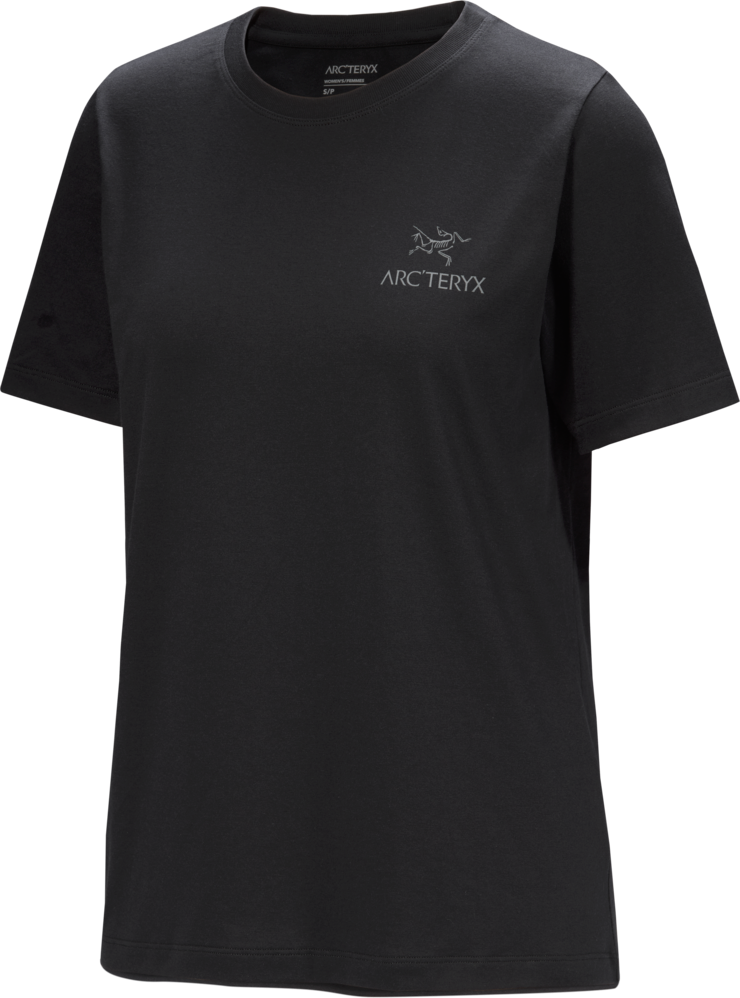 Arc'teryx Kragg SL Cotton Emblem Crew Short Sleeve Womens Black