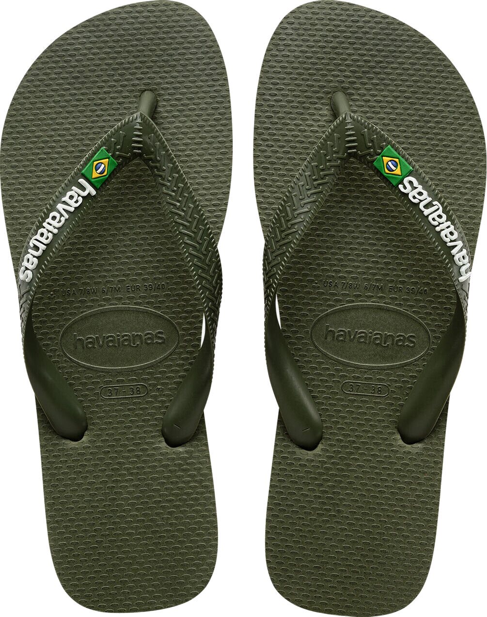 Havaianas Brazil Logo Green Olive / Green Olive