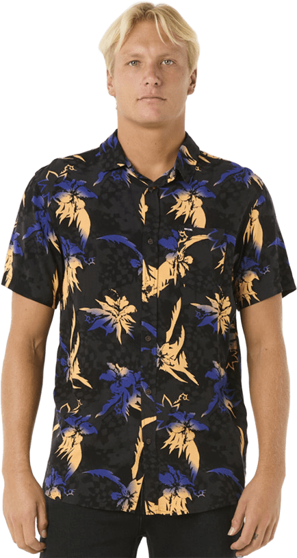 Rip Curl Fun Times Short Sleeve Shirt Mens Black