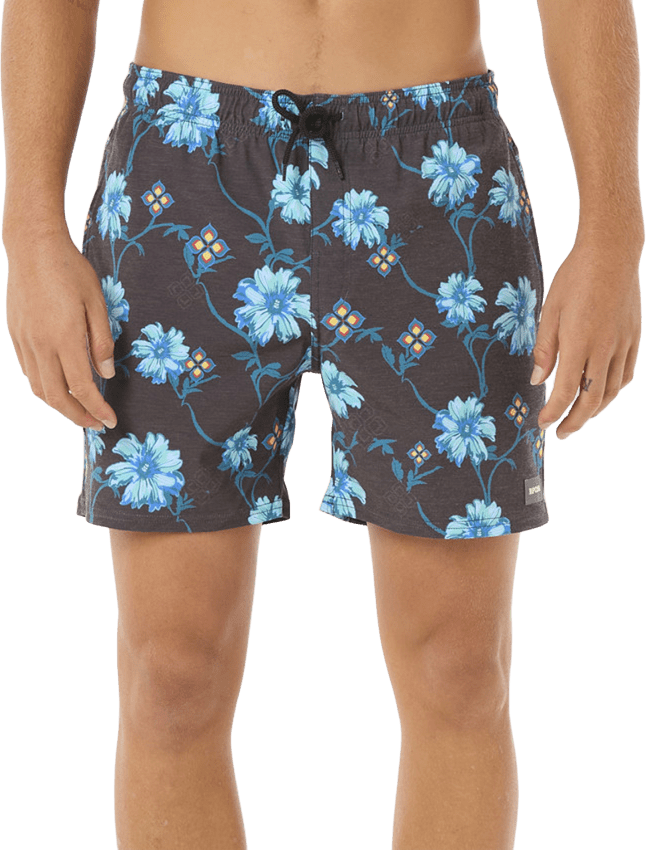 Rip Curl Surf Revival Floral Volleyshort Mens Black