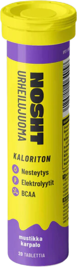 NOSHT Zero Electrolyte Tablets Mustikka Karpalo