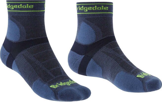 Bridgedale Ultra Light TrailRun Merino Sport 3/4 Crew Blue