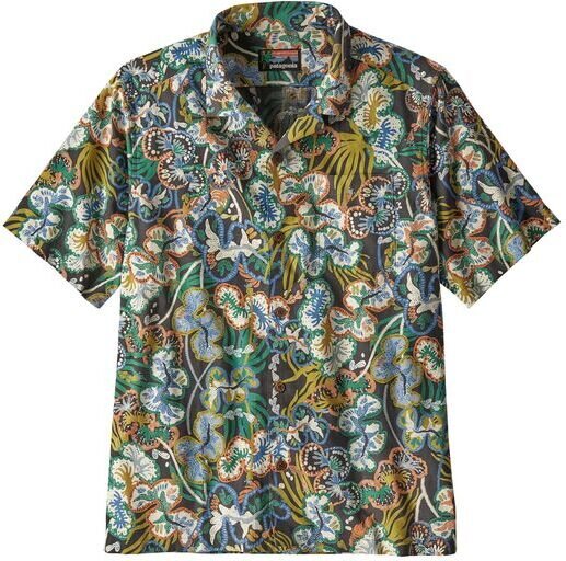 Patagonia Tidal Threads Camp Shirt Mens Undersea: Ink Black