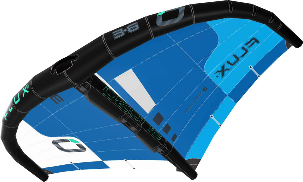Ozone Flux V2 Wing 3.0m² Light Blue / Marine Blue / White