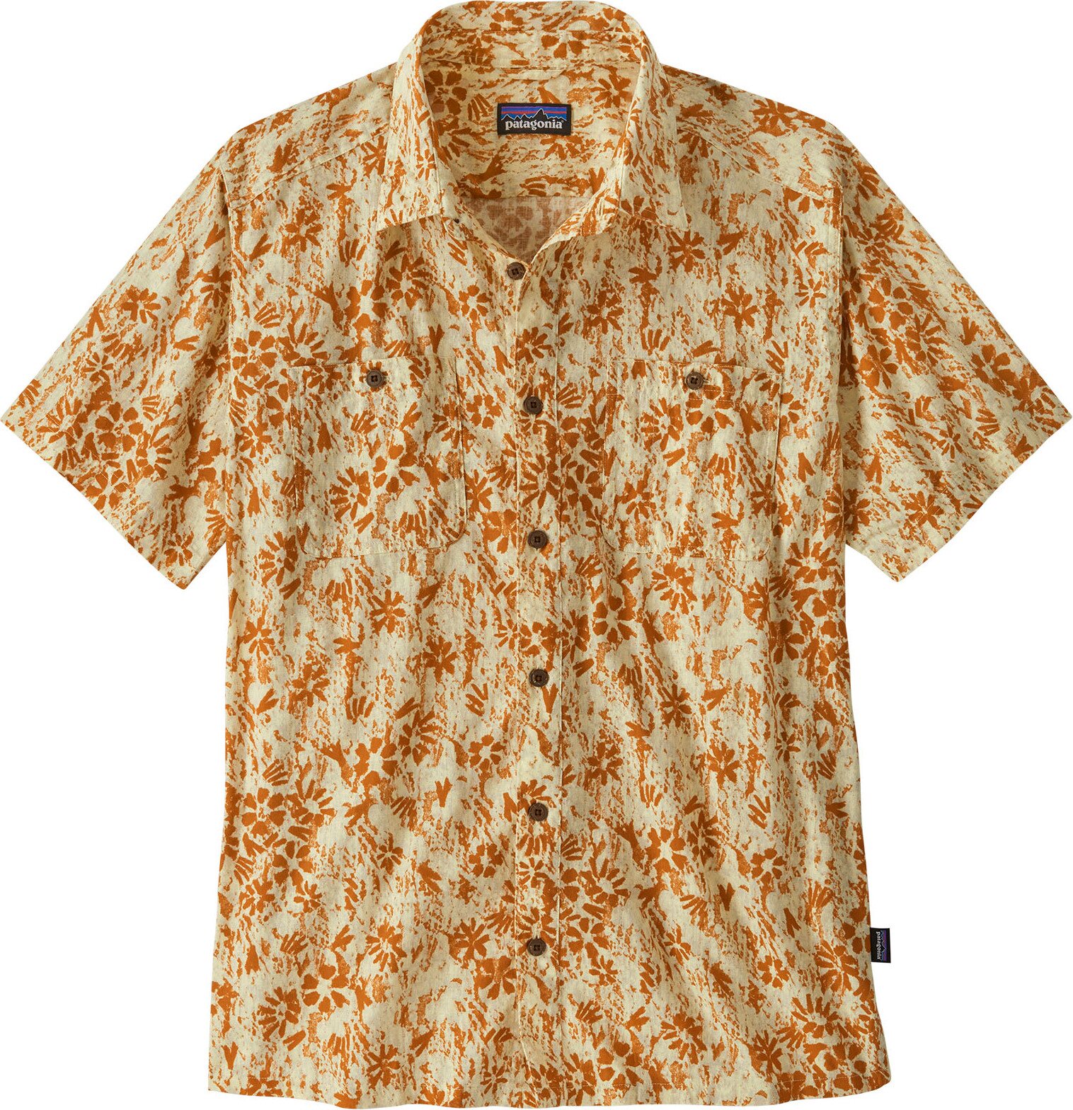 Patagonia Back Step Shirt Mens Wildflower Pastel: Buttercup Yellow