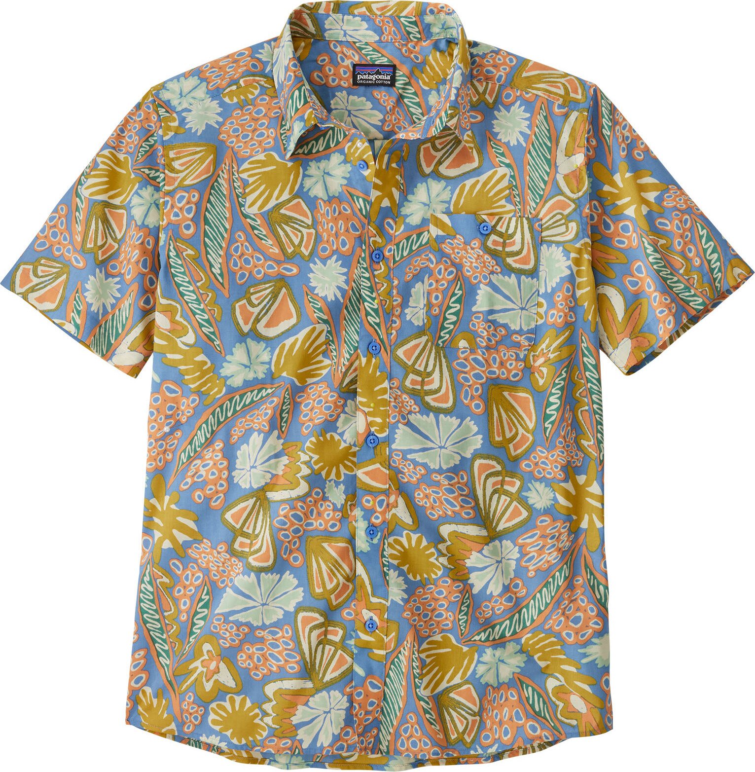 Patagonia Go To Shirt Mens Flourish: Abundant Blue