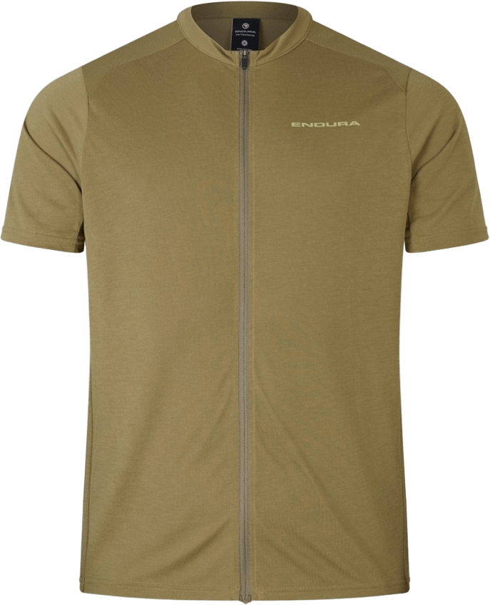 Endura Loop S/S Zipped Jersey Mens Tweed Green