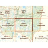 Norja 10166, Ahkkanas, 1:50 000, topografinen kartta