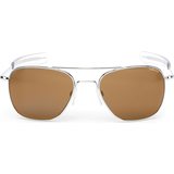 Randolph Aviator 58 Bright Chrome Bayonet Glass Tan Polarized AR